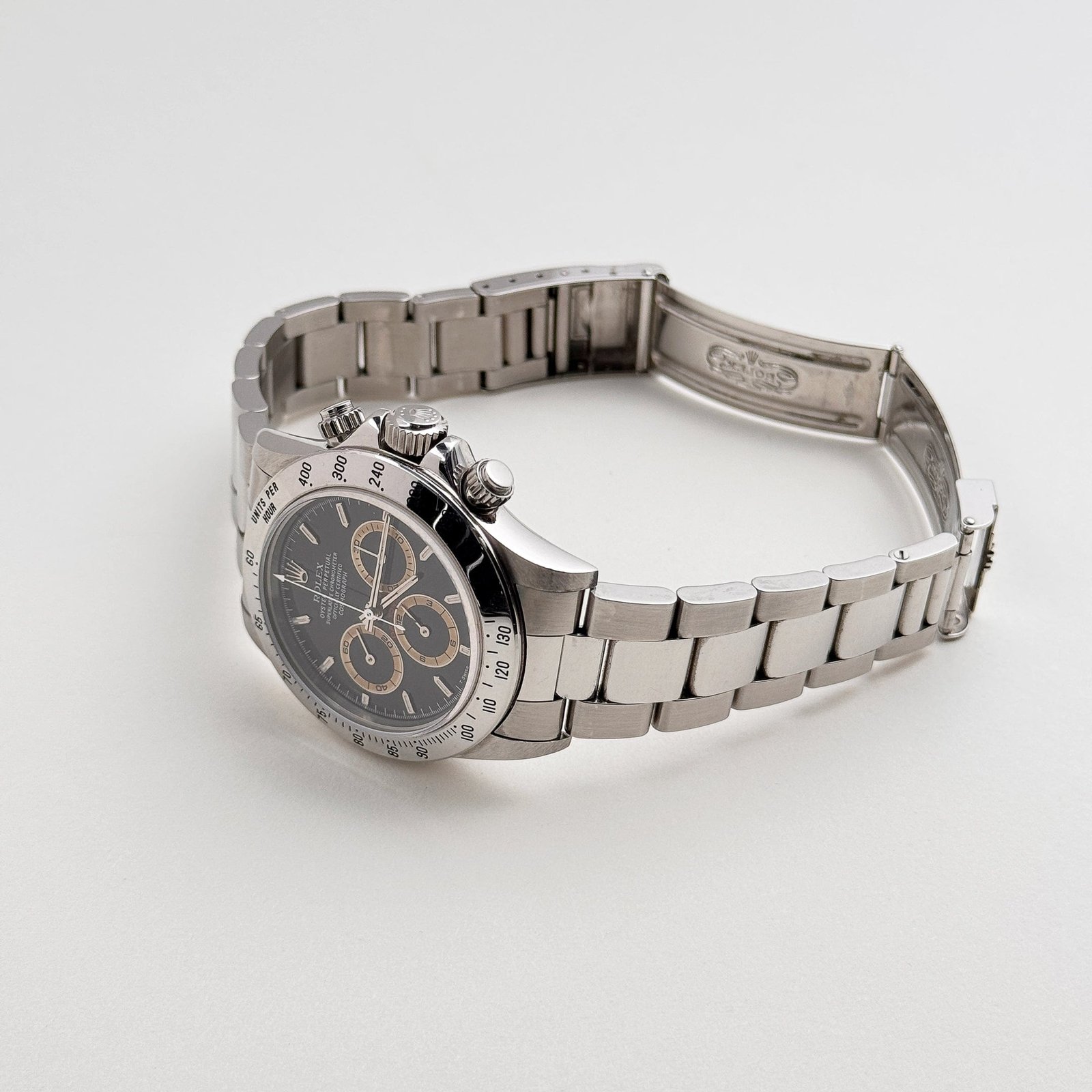 Rolex Daytona 16520 Stainless Steel Black Patrizzi Dial Zenith - Image 4
