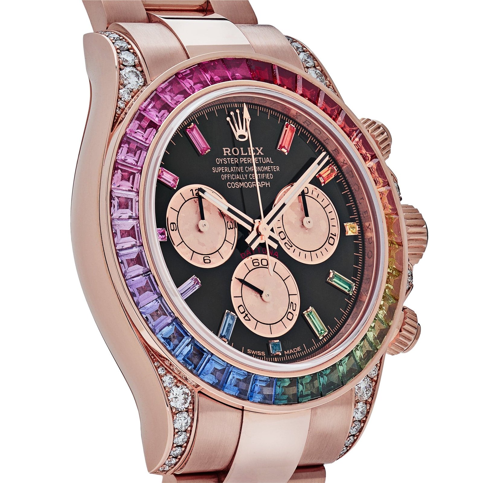 Rolex Daytona 116595RBOW 'Rainbow' Rose Gold Black Dial Sapphire Bezel - Image 5