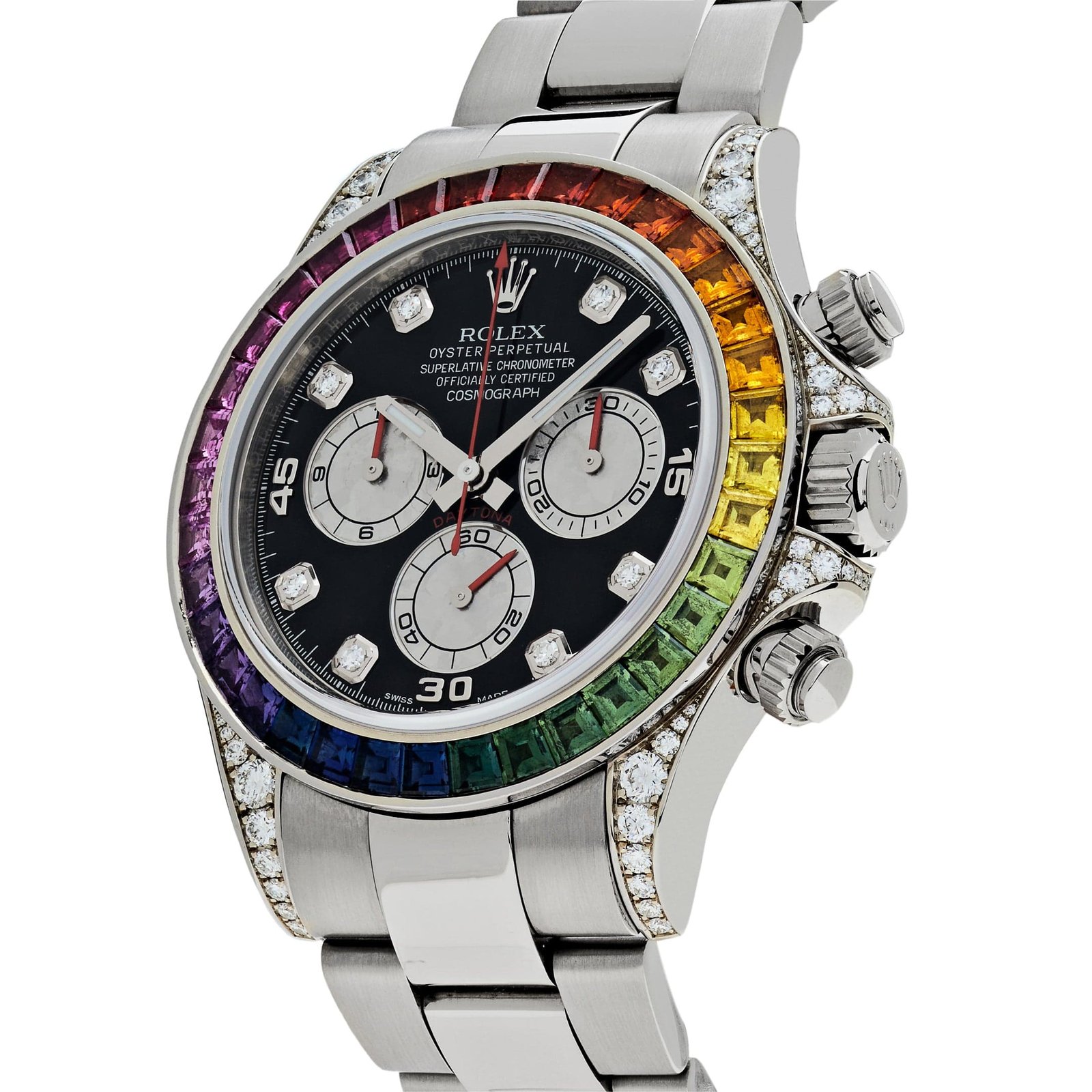 Rolex Daytona 116599RBOW 'Rainbow' White Gold Black Diamond Dial Sapphire Bezel - Image 2