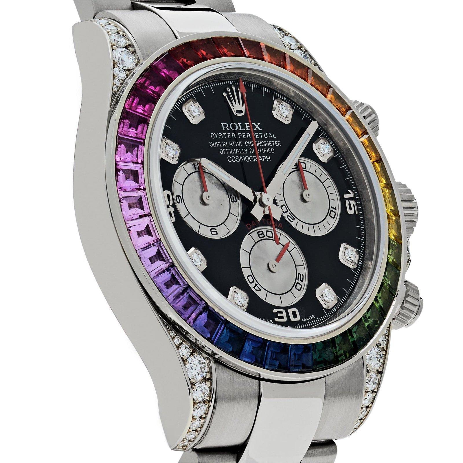 Rolex Daytona 116599RBOW 'Rainbow' White Gold Black Diamond Dial Sapphire Bezel - Image 3