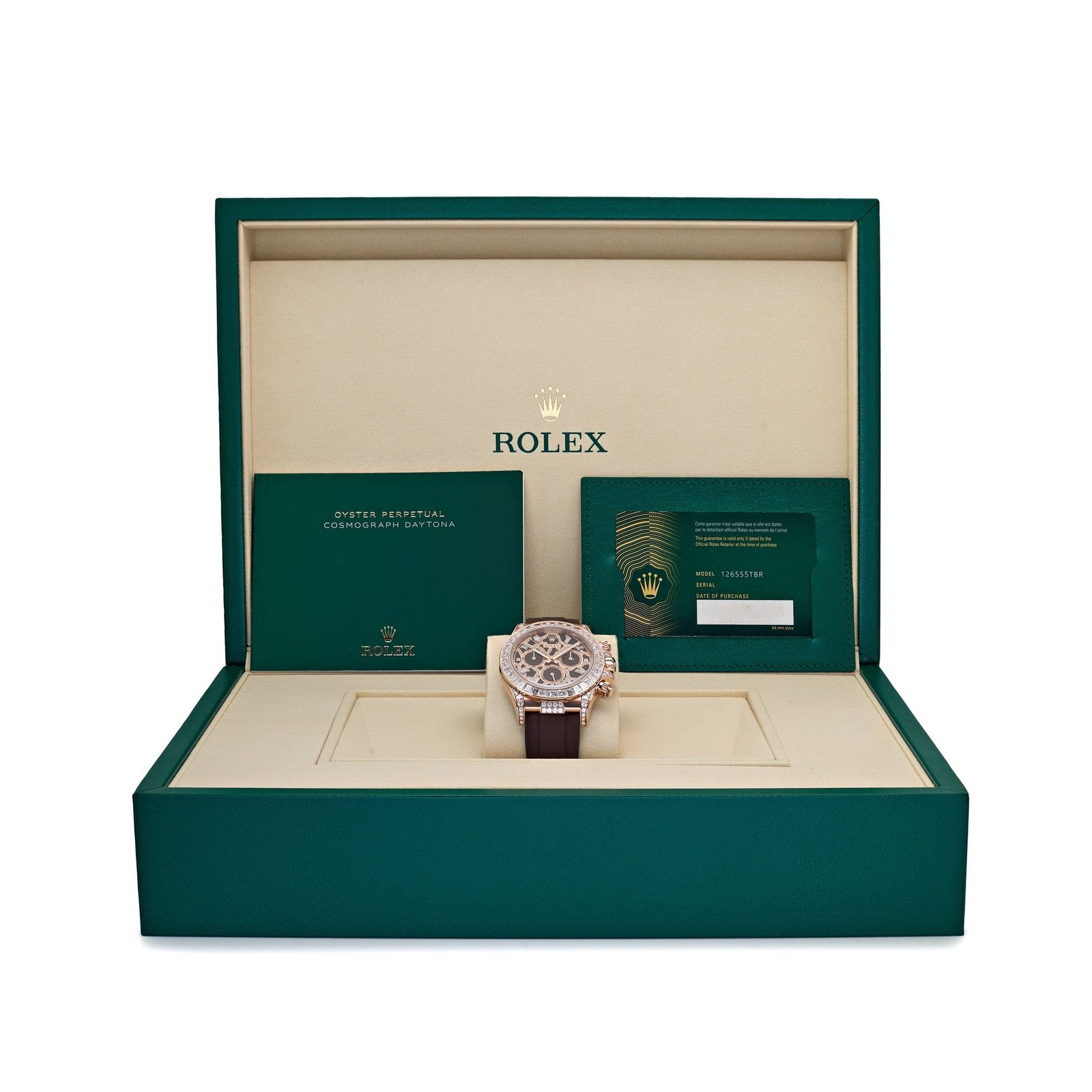 Rolex Daytona 'Giraffe' 126555TBR Rose Gold Chestnut Brown Diamond Dial Diamond Bezel - Image 9