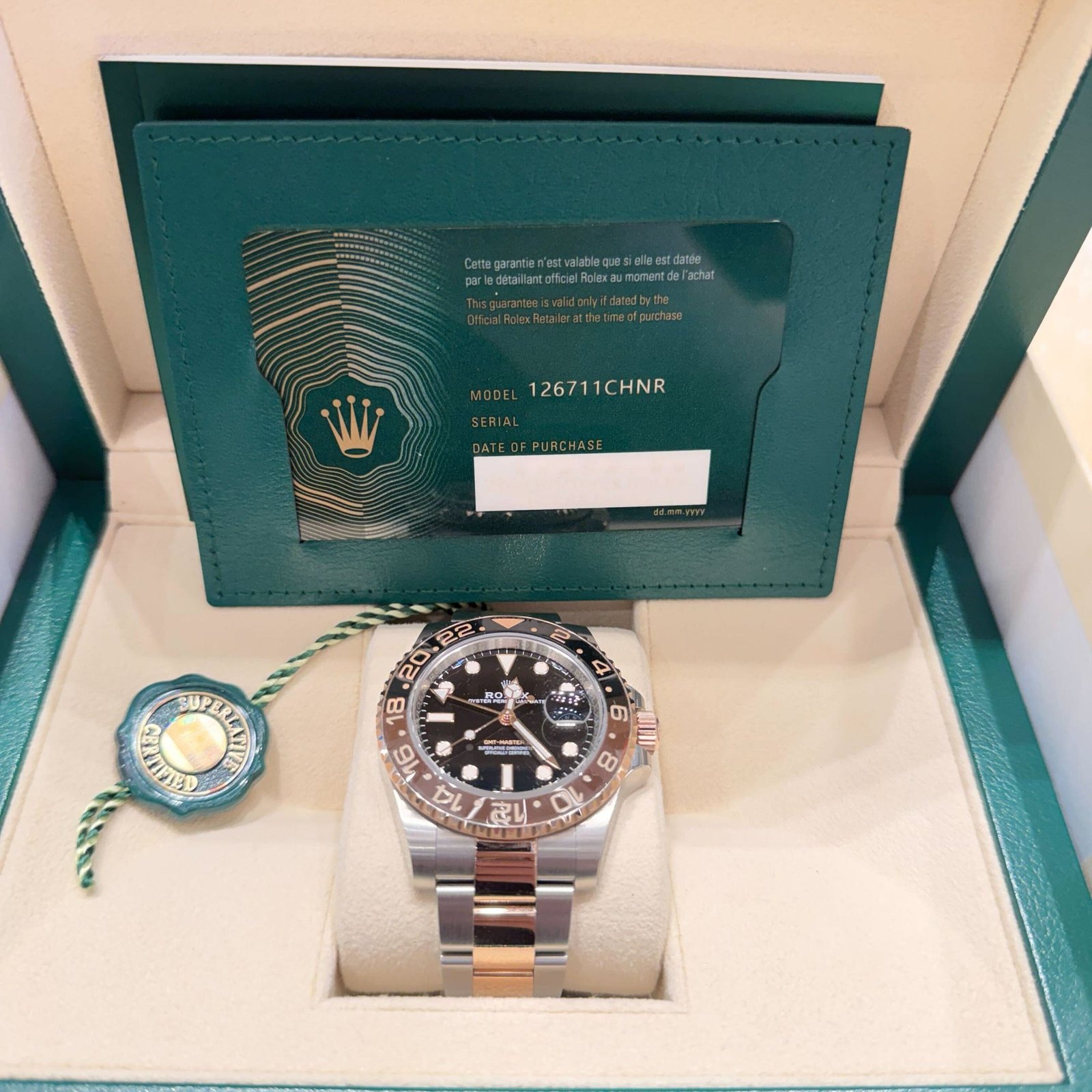 Rolex GMT-Master II 126711CHNR 'Root Beer' Stainless Steel Rose Gold Black Dial (2021) - Image 13