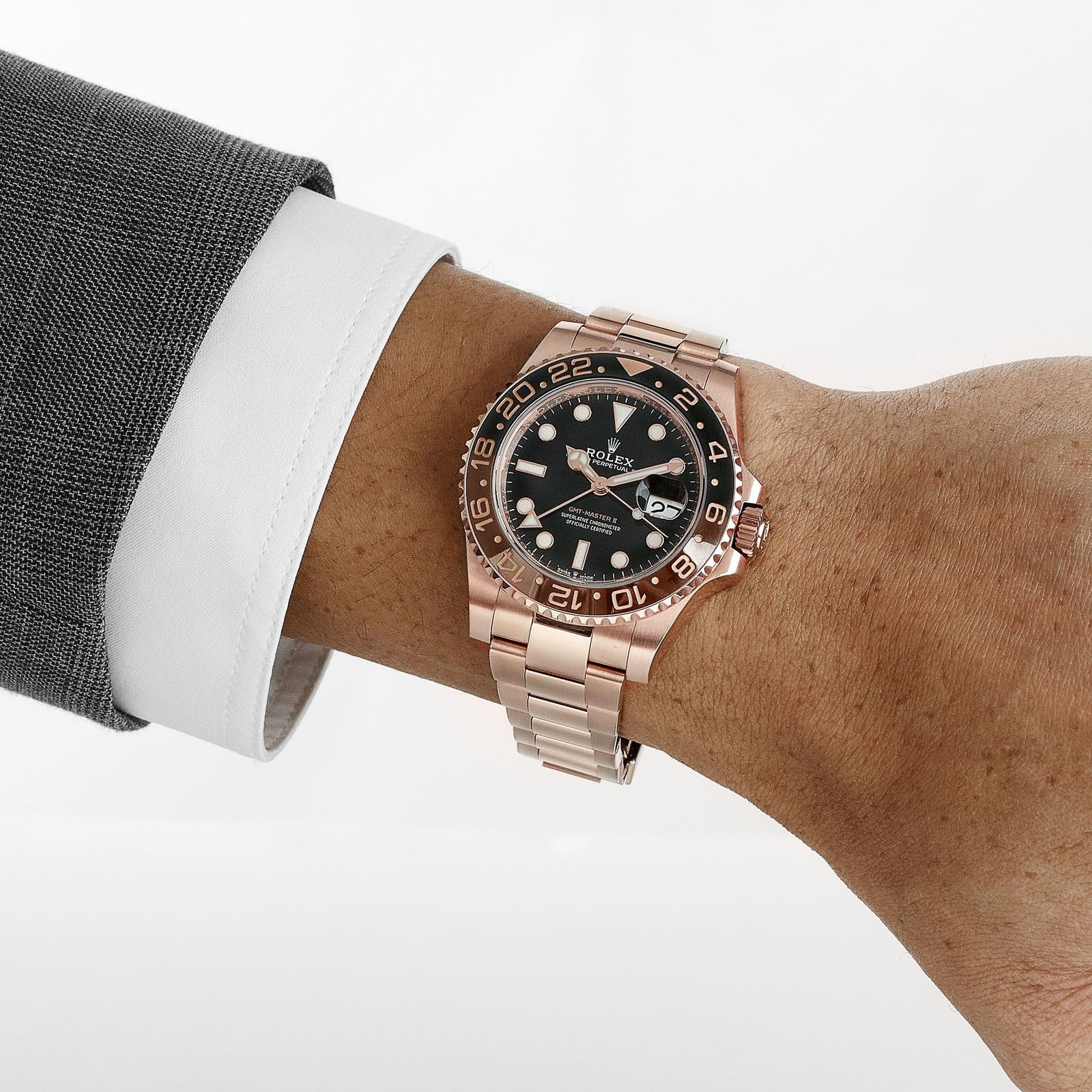 Rolex GMT-Master II 126715CHNR 'Root Beer' Rose Gold Black Dial (2023) - Image 2