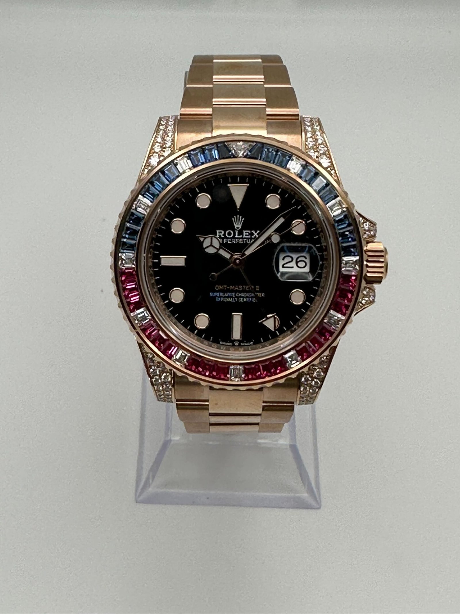 Rolex GMT-Master II 126755SARU 'SARU' Rose Gold Black Dial Diamond Bezel - Image 2