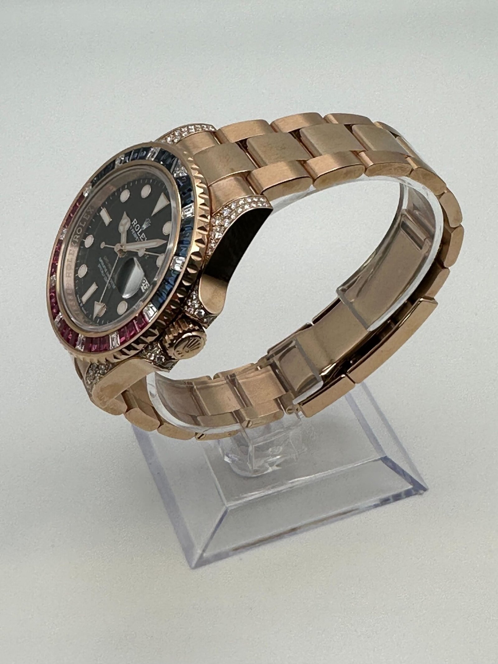 Rolex GMT-Master II 126755SARU 'SARU' Rose Gold Black Dial Diamond Bezel - Image 3