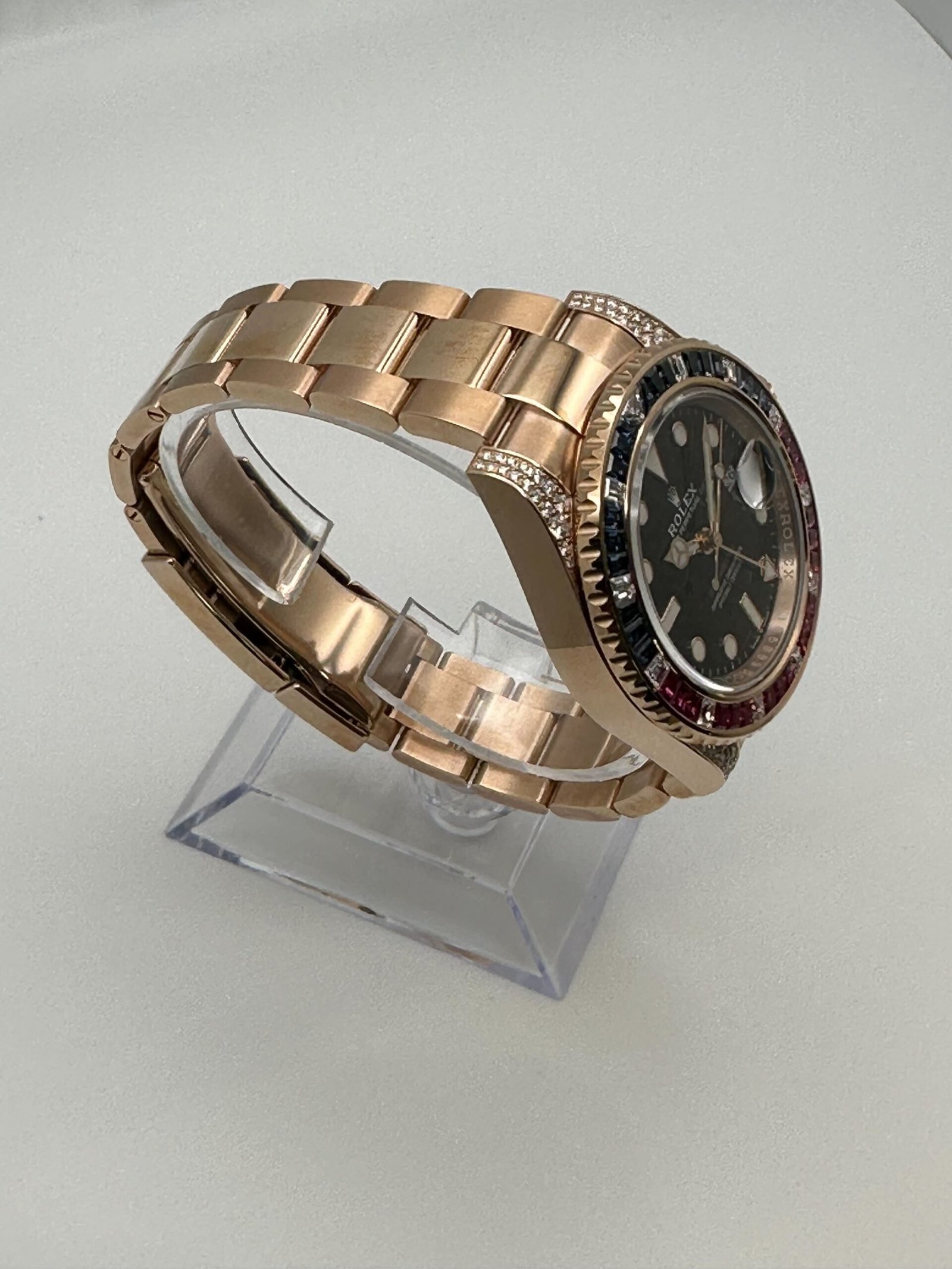 Rolex GMT-Master II 126755SARU 'SARU' Rose Gold Black Dial Diamond Bezel - Image 4