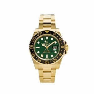 Rolex GMT-Master II 116718LN Yellow Gold Green Dial Black Bezel