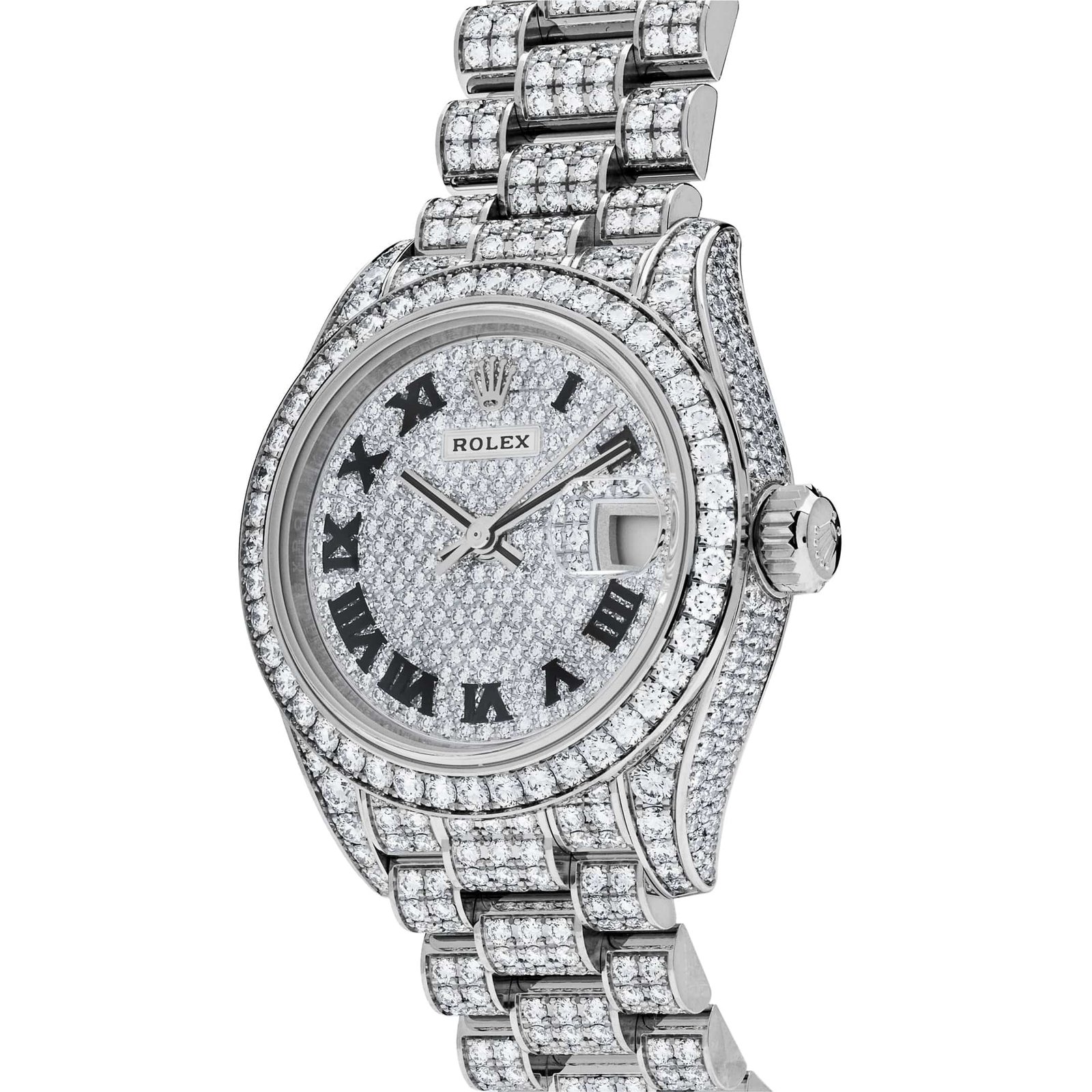 Rolex Datejust 28 279459RBR 'Ladies' White Gold Pave Set Diamonds - Image 2