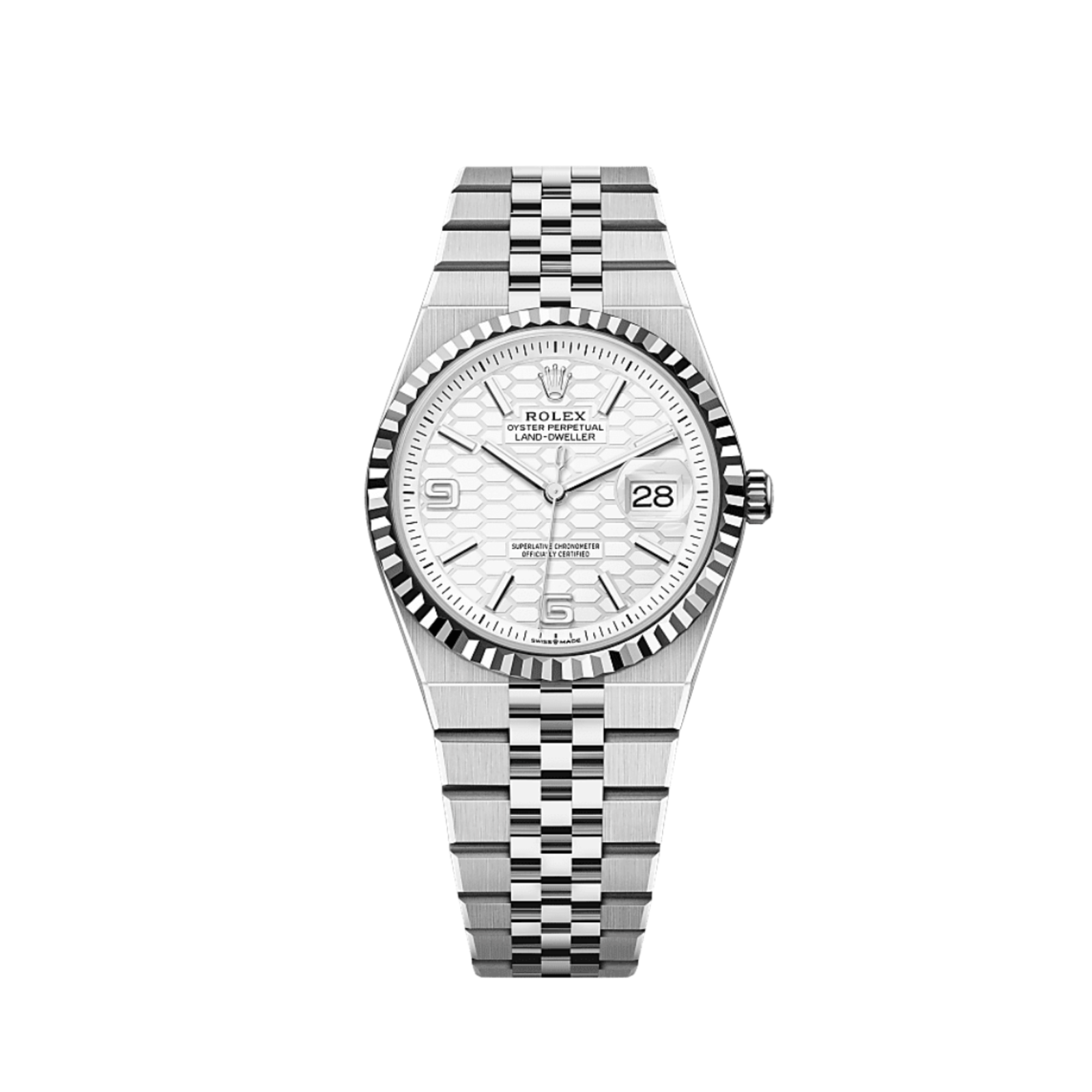 Rolex Land-Dweller 127234 Stainless Steel White Gold White Dial (2025)