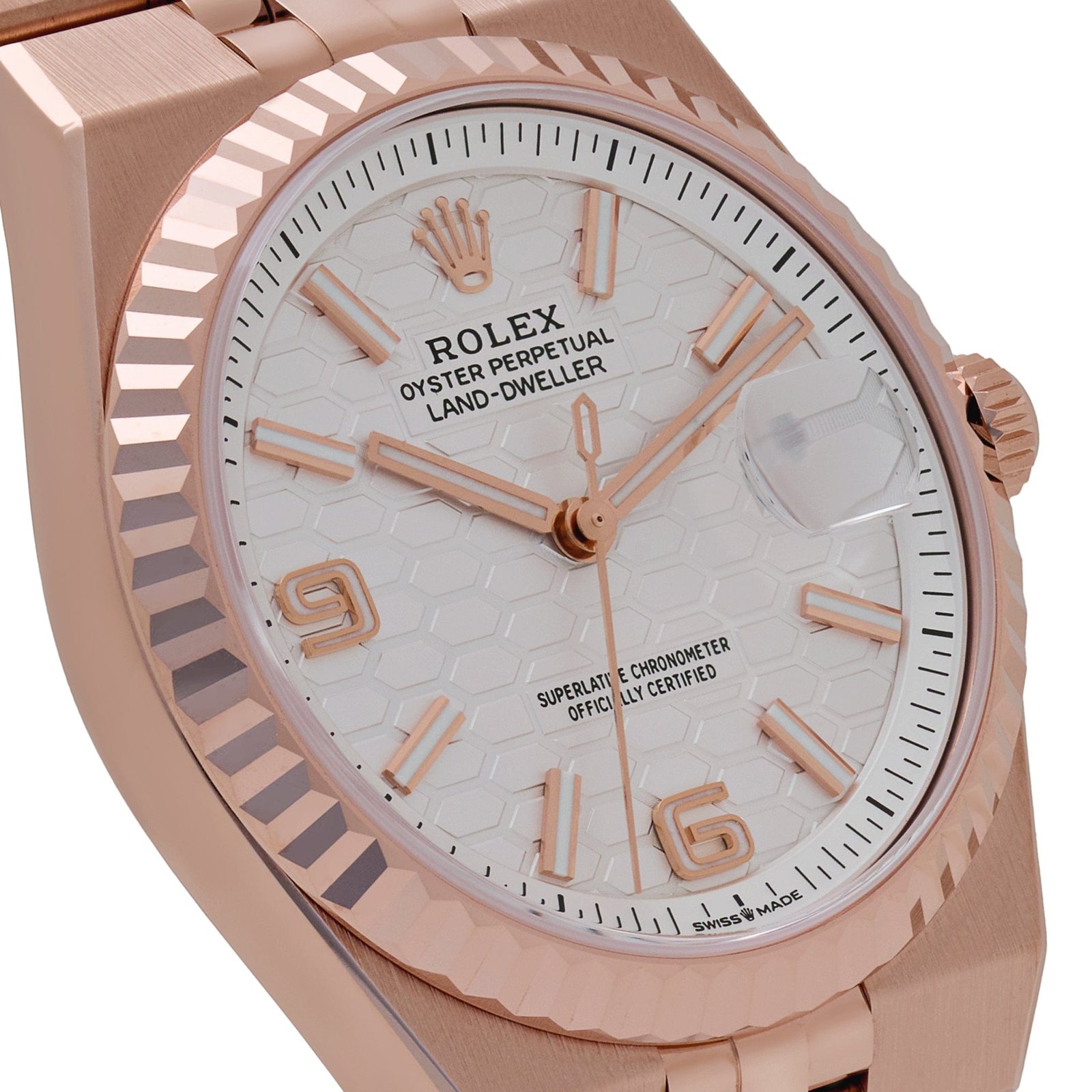 Rolex Land-Dweller 127235 Rose Gold White Dial (2025) - Image 6