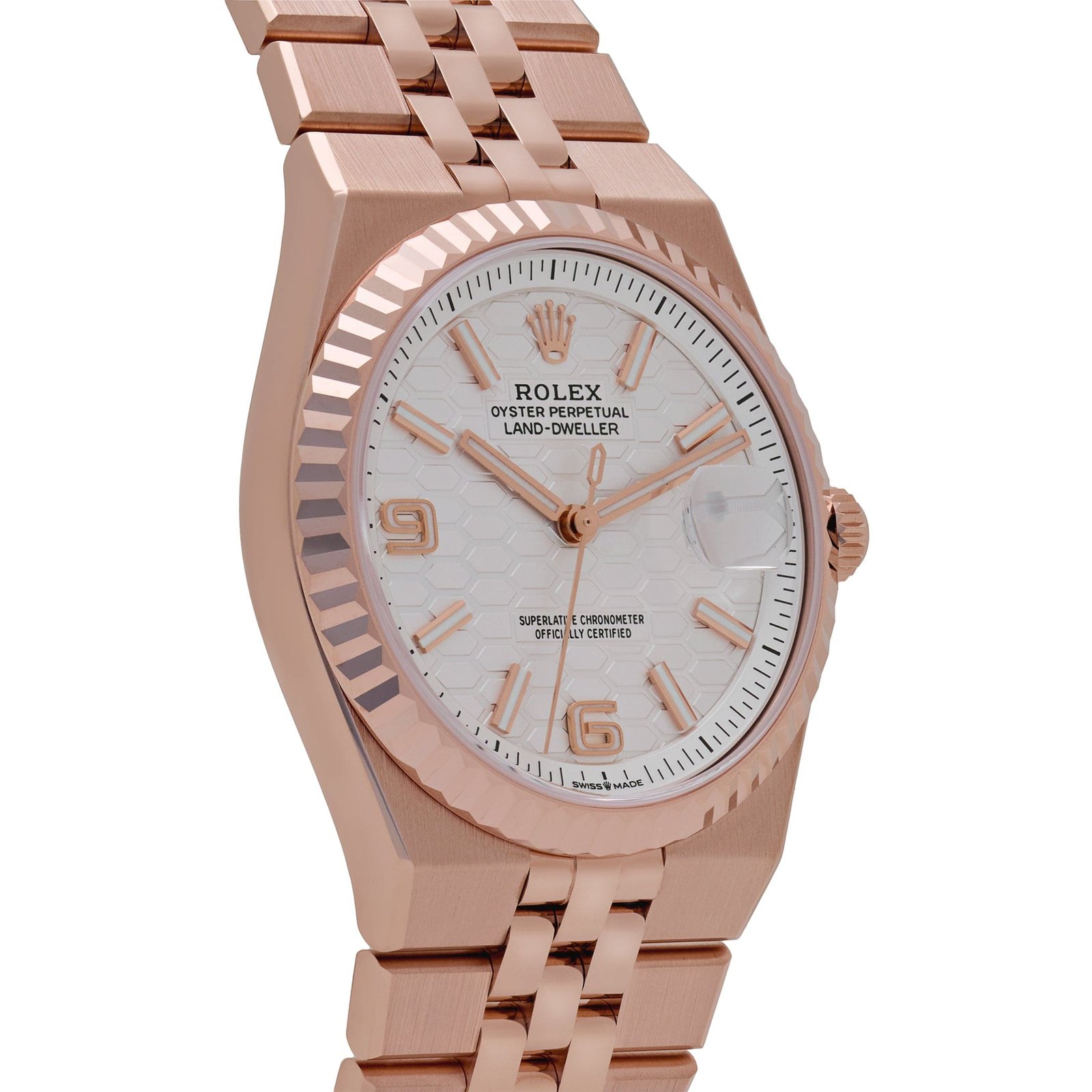 Rolex Land-Dweller 127235 Rose Gold White Dial (2025) - Image 5