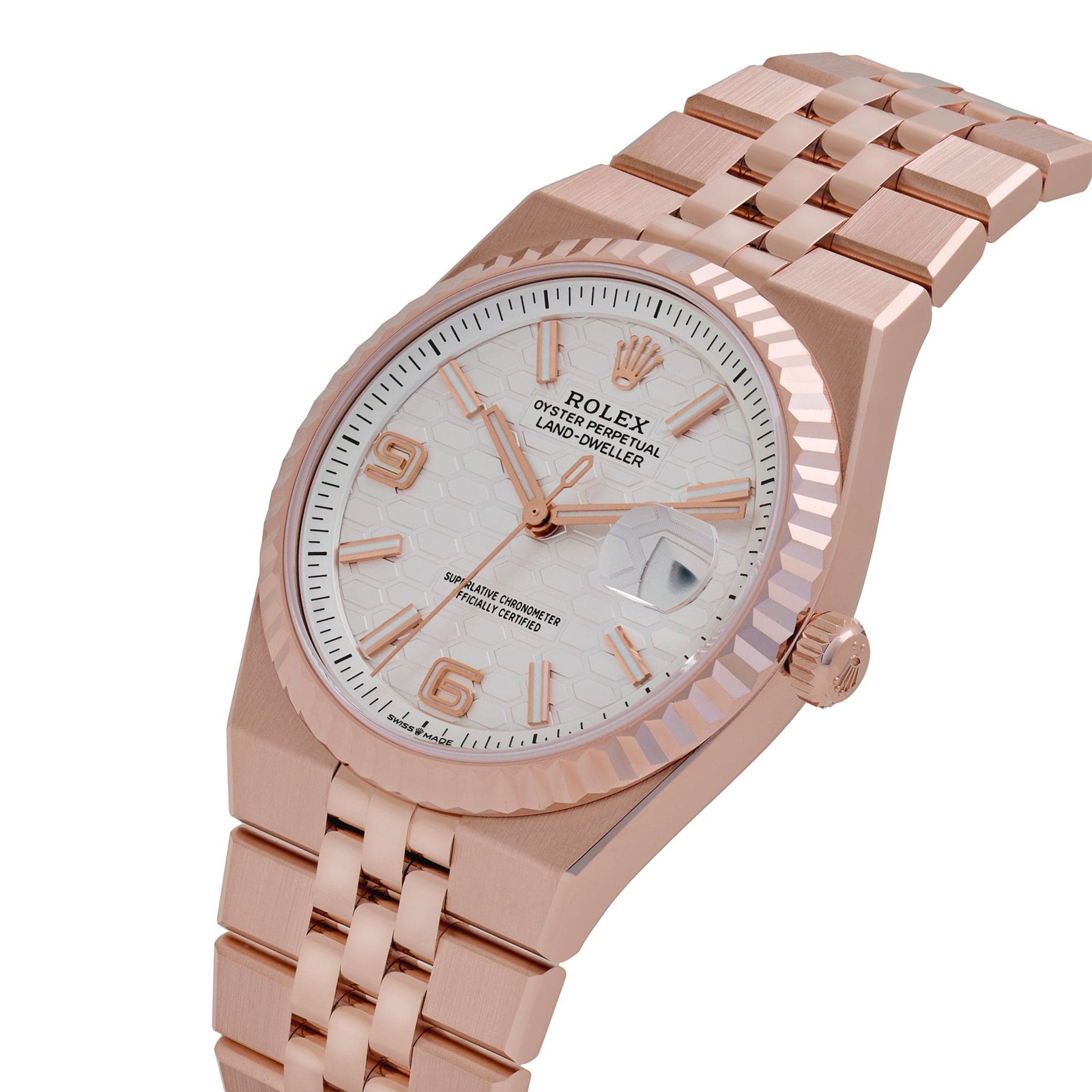 Rolex Land-Dweller 127235 Rose Gold White Dial (2025) - Image 4