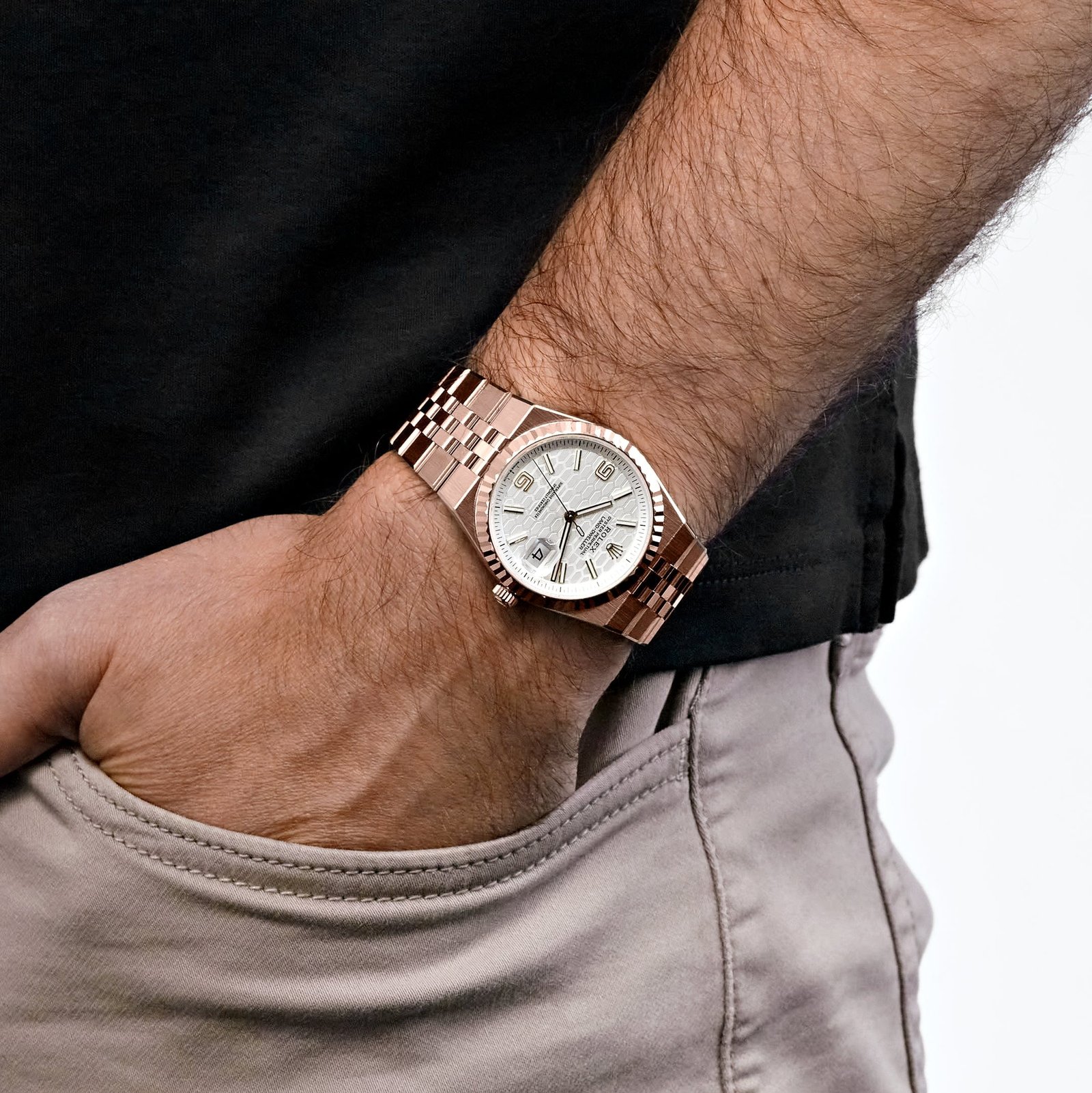 Rolex Land-Dweller 127235 Rose Gold White Dial (2025) - Image 3