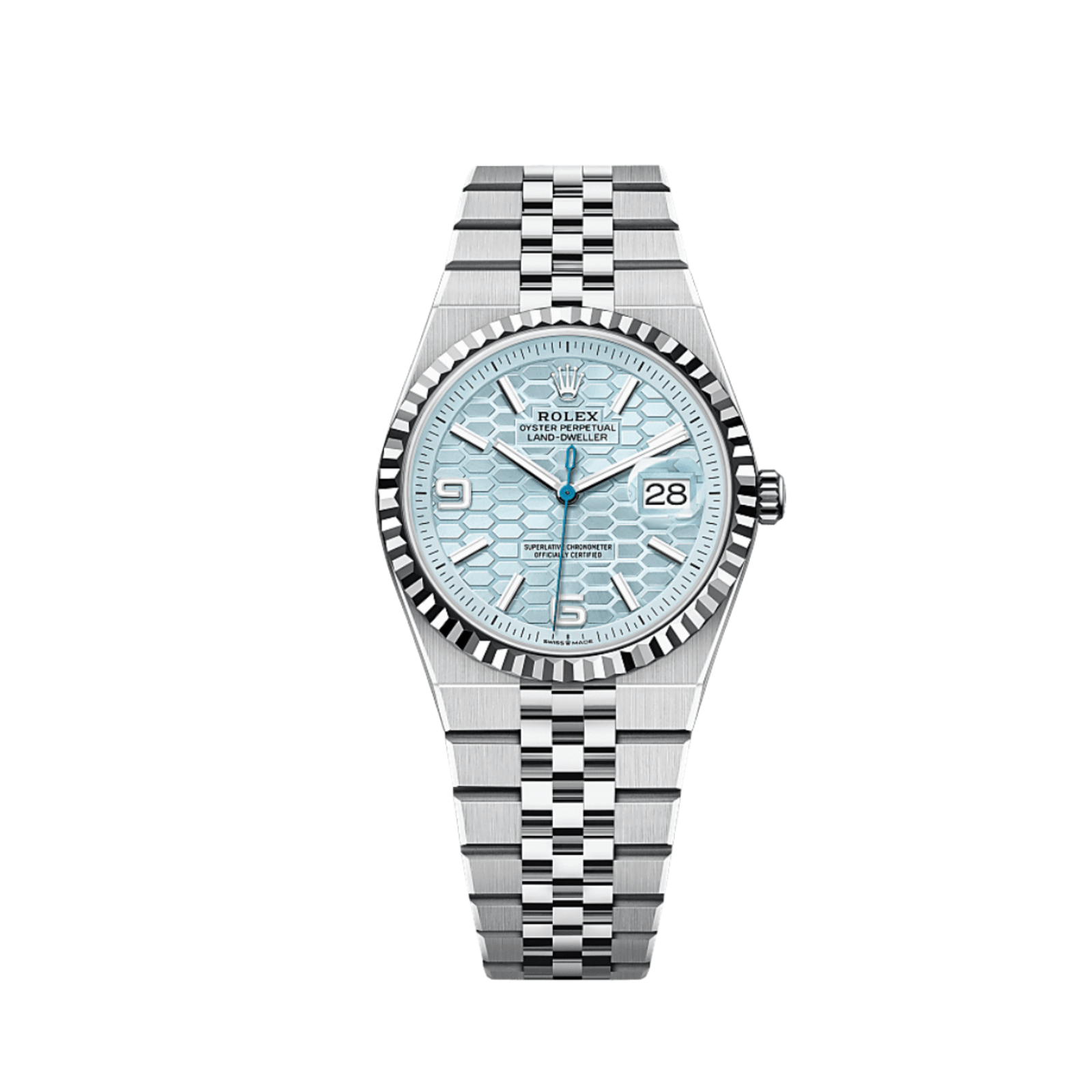 Rolex Land-Dweller 127236 Platinum Ice Blue Dial (2025)