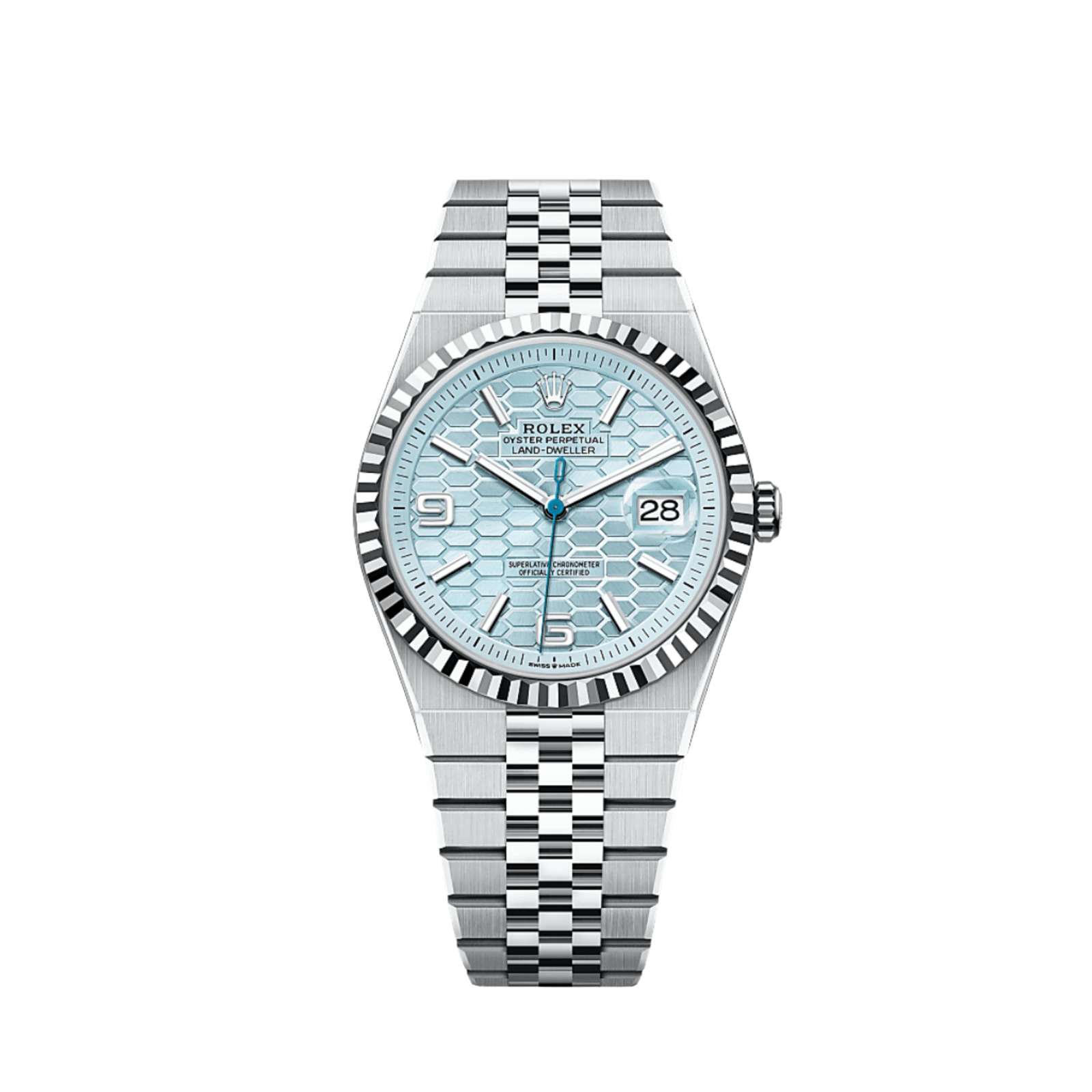 Rolex Land-Dweller 127336 Platinum Ice Blue Dial (2025)
