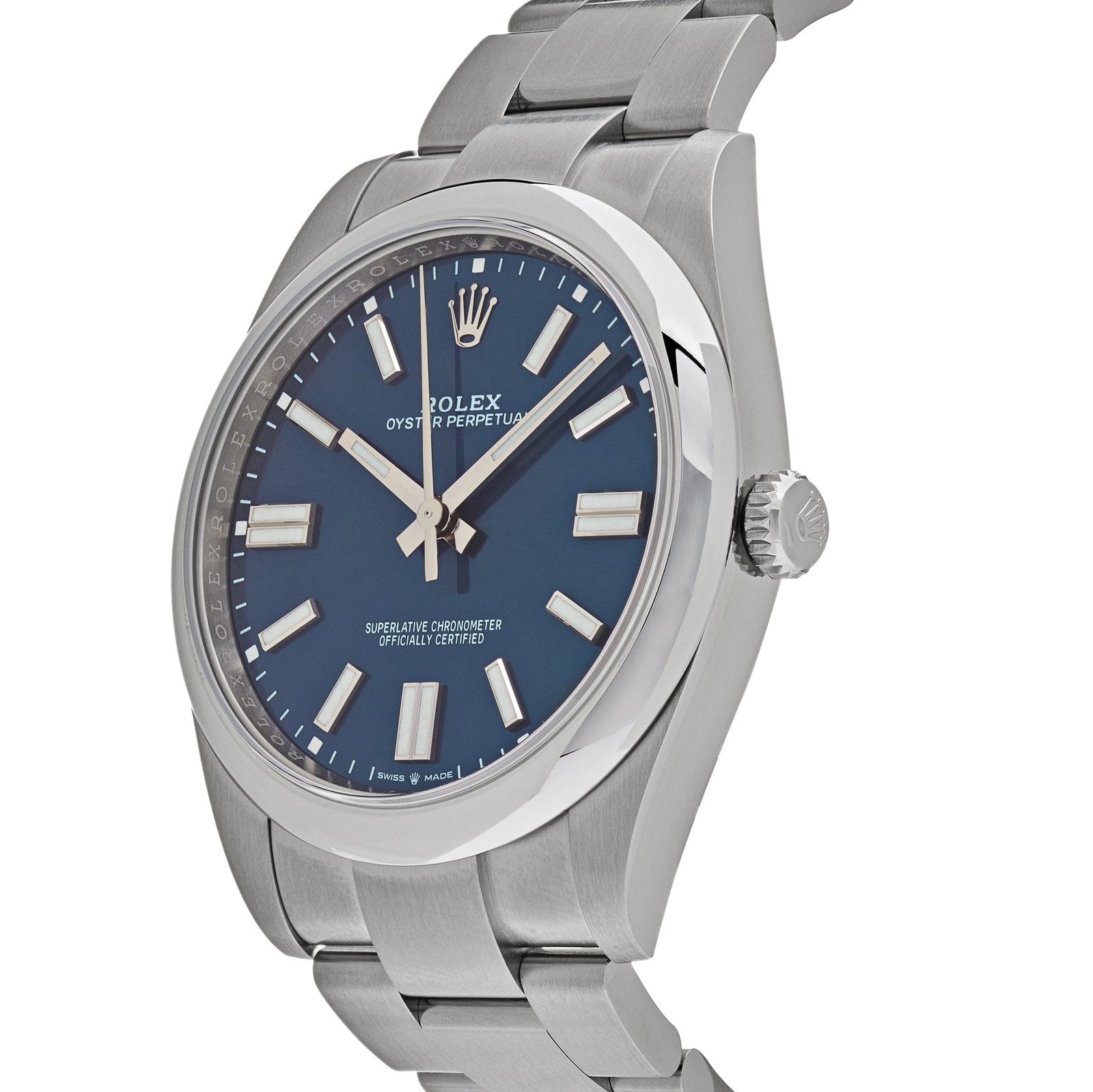 Rolex Oyster Perpetual 41 124300 Stainless Steel Bright Blue Dial - Image 2
