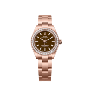 Rolex Oyster Perpetual 28 276245RBR 'Ladies' Rose Gold Brown Stone Diamond Dial Diamond Bezel (2026)