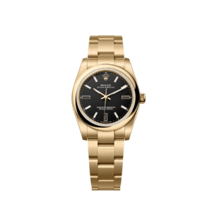 Rolex Oyster Perpetual 34 124208 Yellow Gold Black Dial (2026)