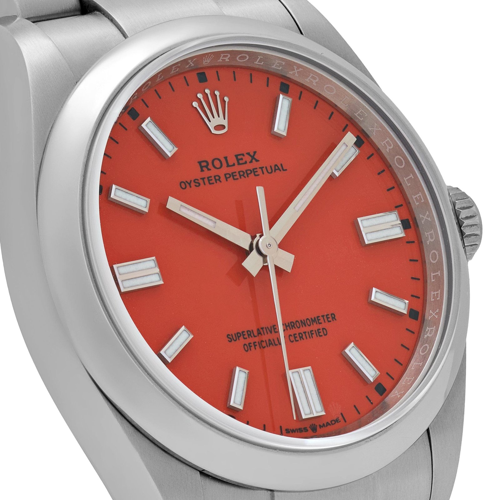 Rolex Oyster Perpetual 36 126000 Stainless Steel Coral Red Dial - Image 6
