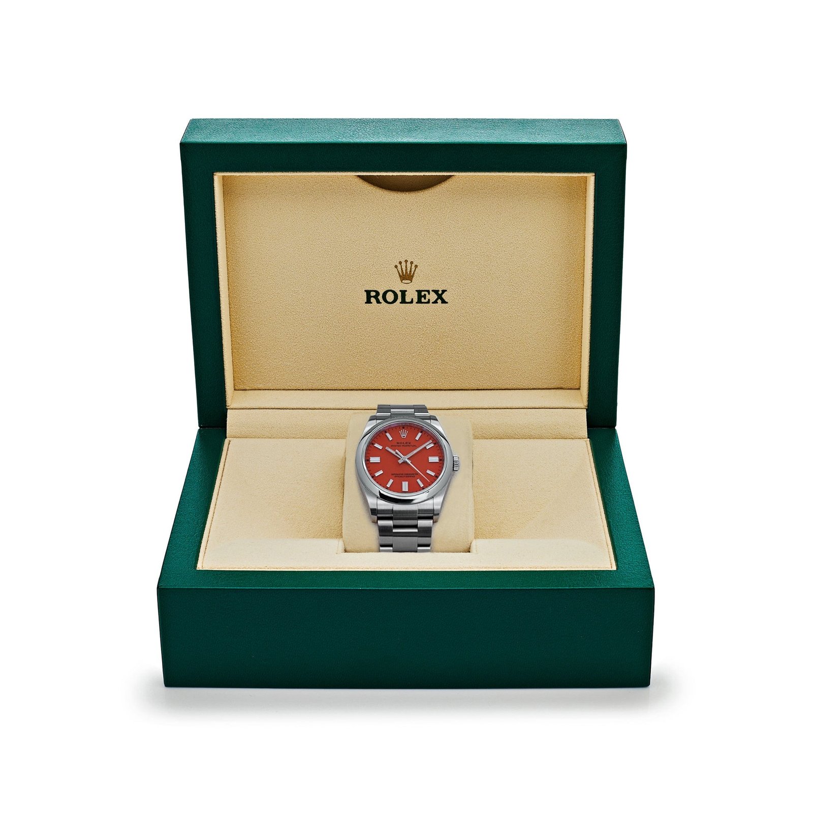 Rolex Oyster Perpetual 36 126000 Stainless Steel Coral Red Dial - Image 9