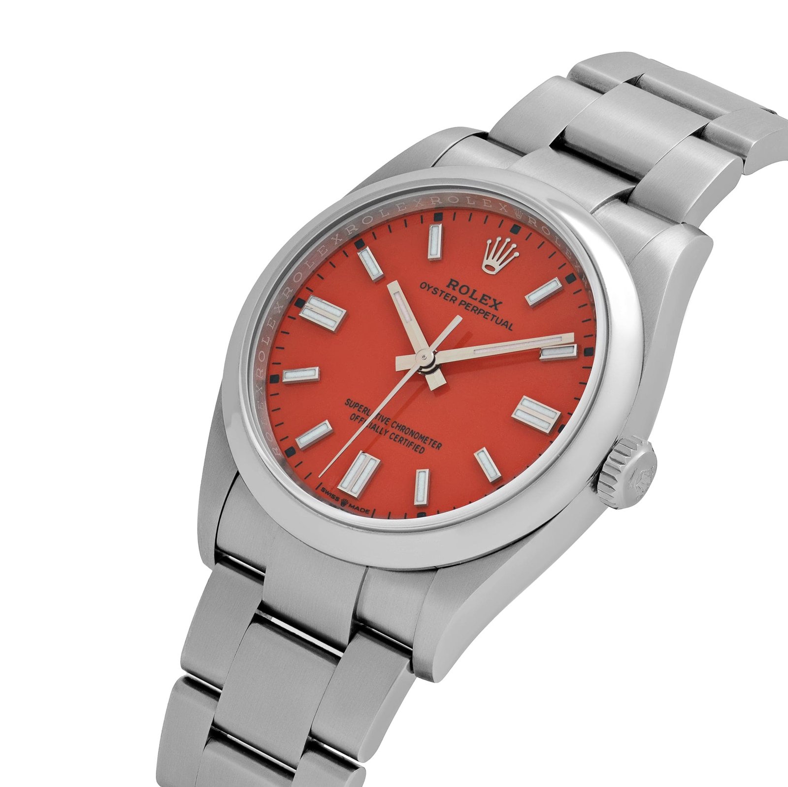 Rolex Oyster Perpetual 36 126000 Stainless Steel Coral Red Dial - Image 5