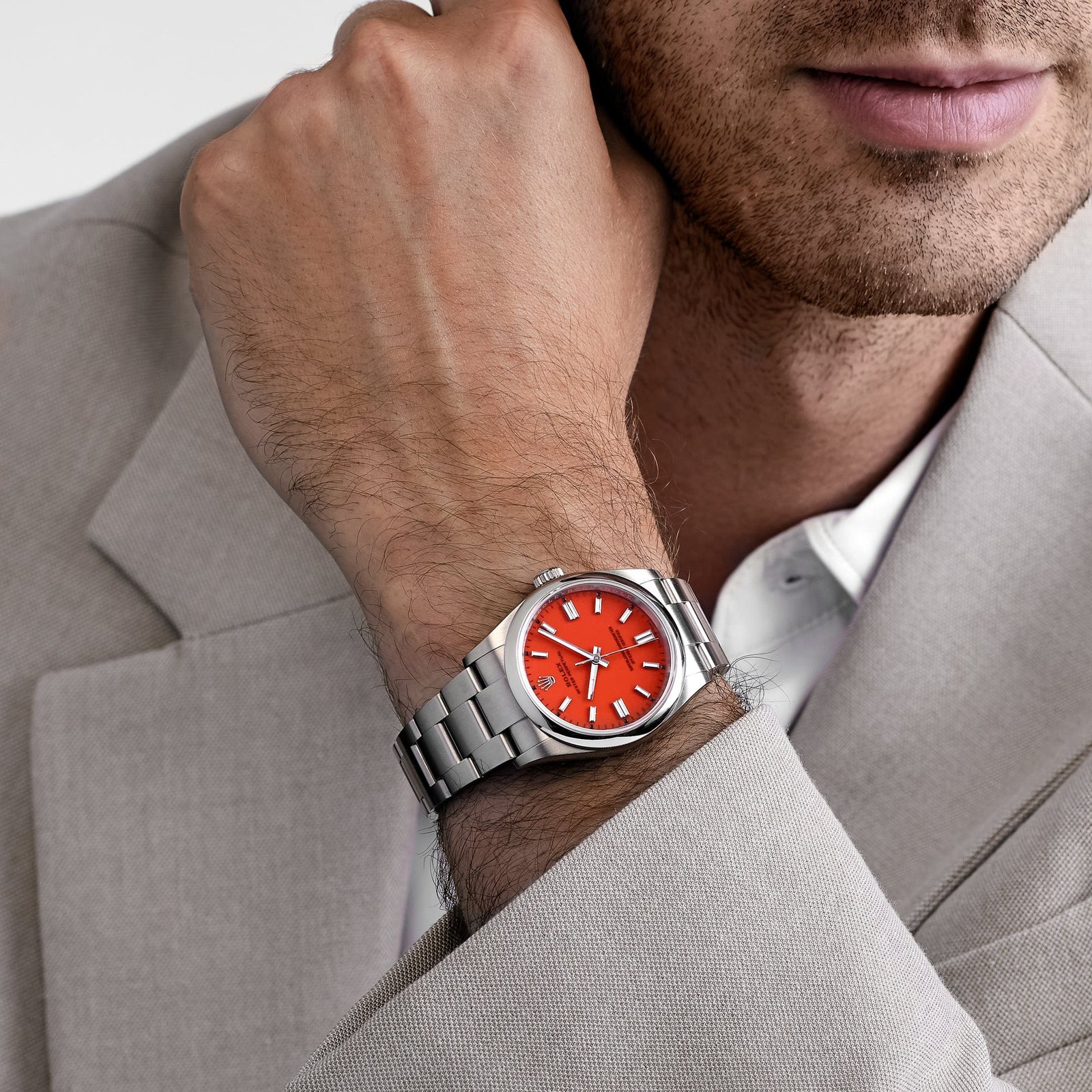 Rolex Oyster Perpetual 36 126000 Stainless Steel Coral Red Dial - Image 3