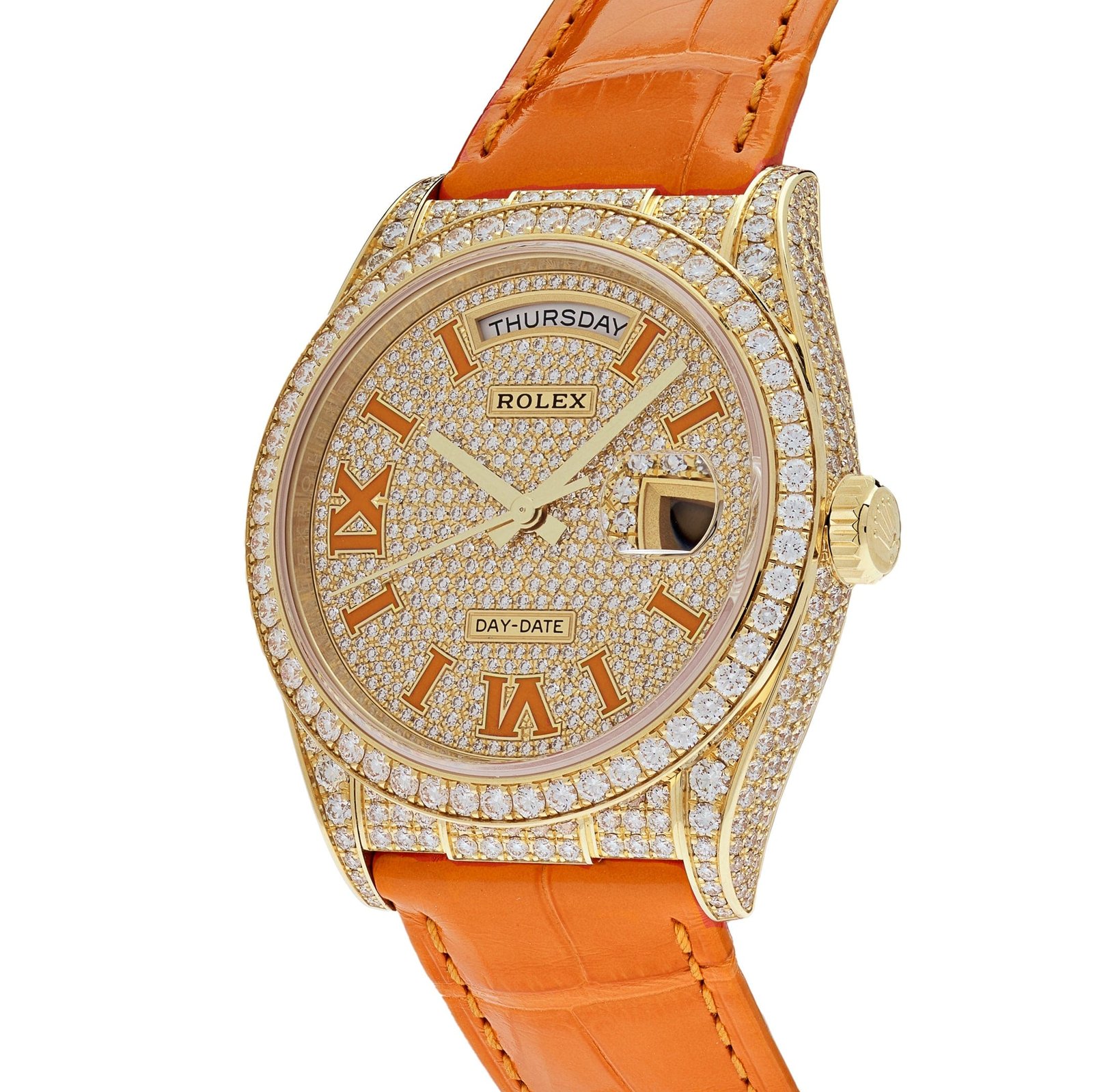 Rolex Day-Date 36 128158RBR Yellow Gold Diamond Set - Image 2