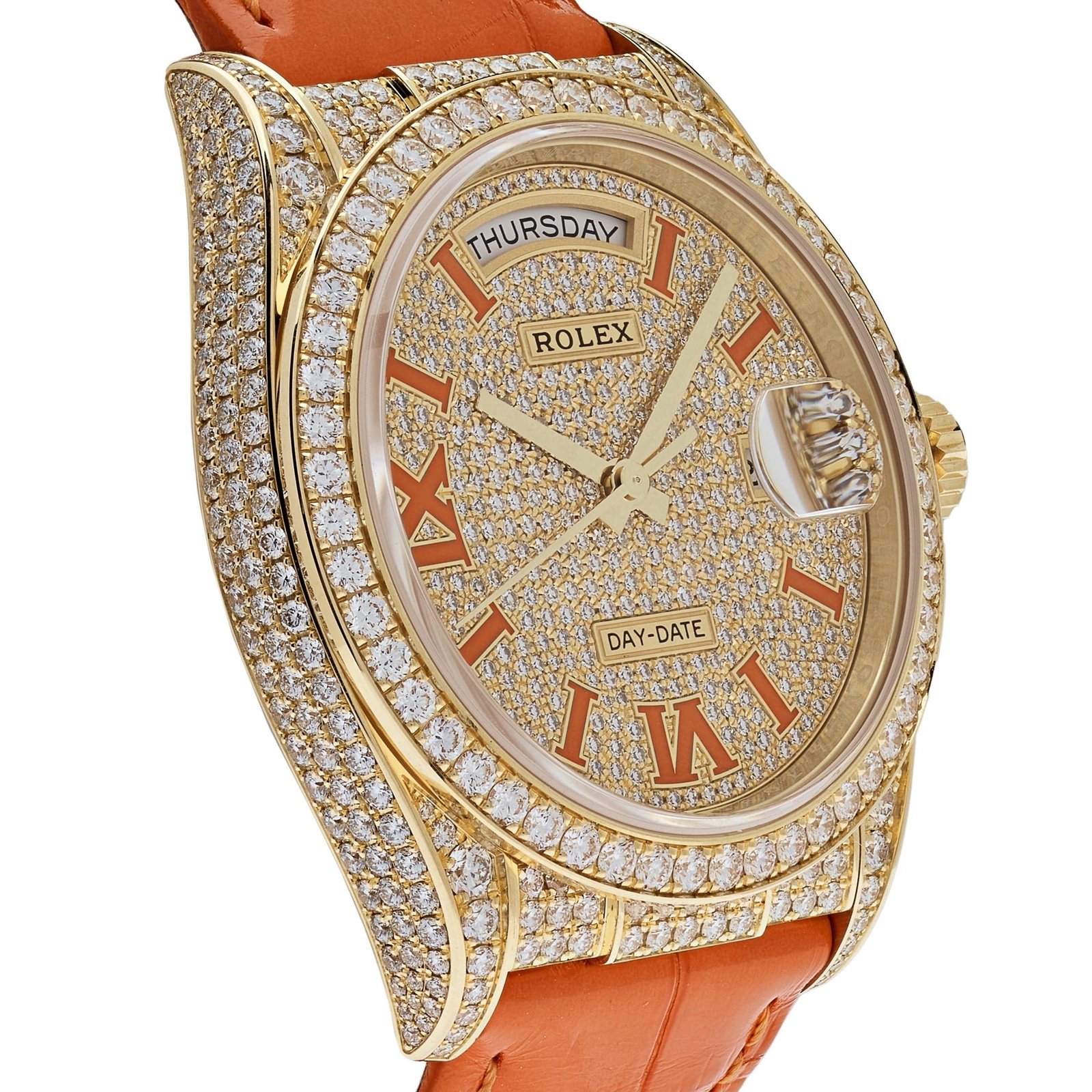Rolex Day-Date 36 128158RBR Yellow Gold Diamond Set - Image 3