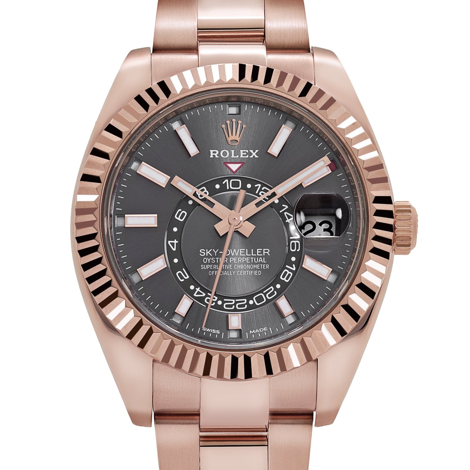 Rolex Sky-Dweller 326935 Rose Gold Rhodium Slate Grey Dial (2022) - Image 4