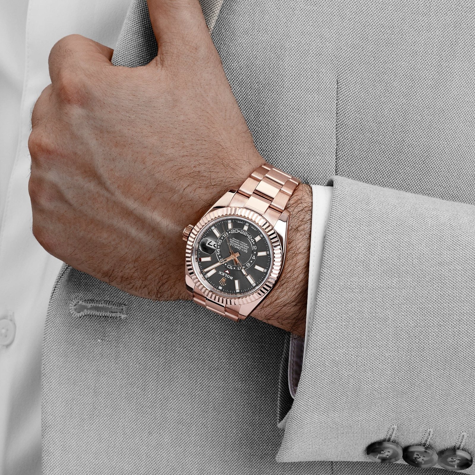 Rolex Sky-Dweller 326935 Rose Gold Rhodium Slate Grey Dial (2022) - Image 3