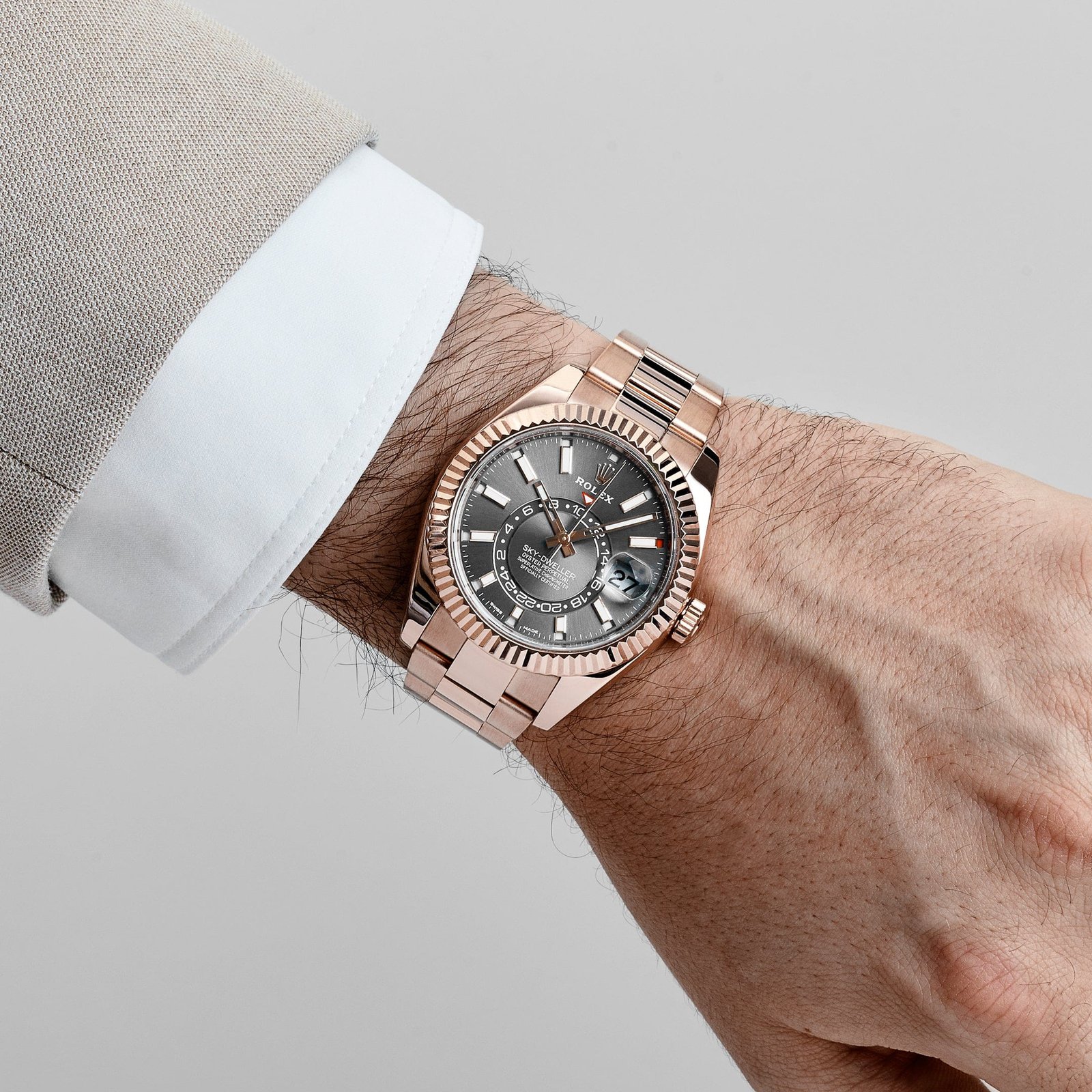 Rolex Sky-Dweller 326935 Rose Gold Rhodium Slate Grey Dial (2022) - Image 2