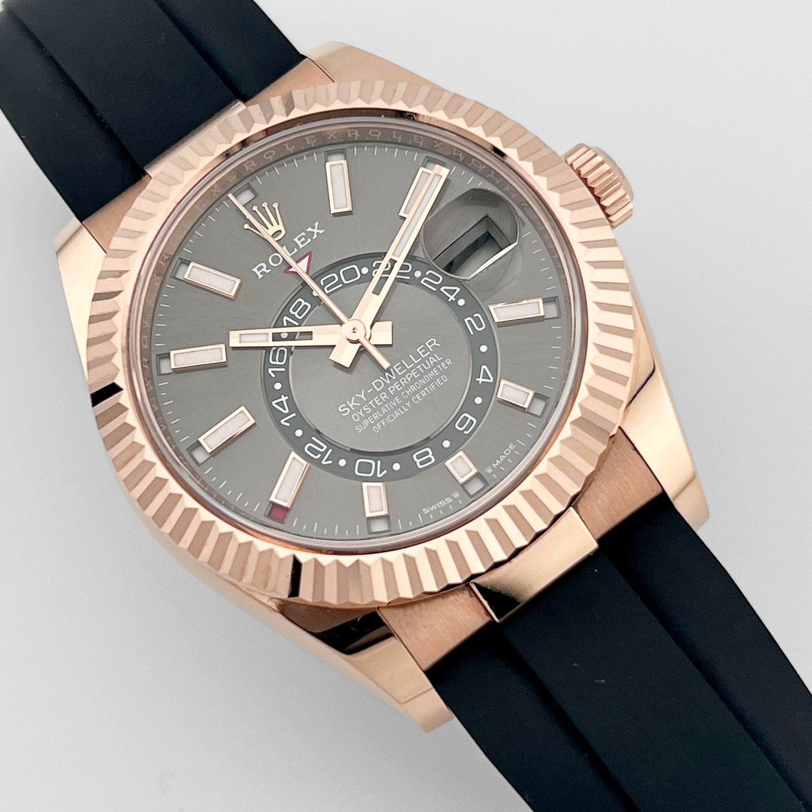 Rolex Sky-Dweller 336235 Rose Gold Slate Rhodium Dial (2023) - Image 2