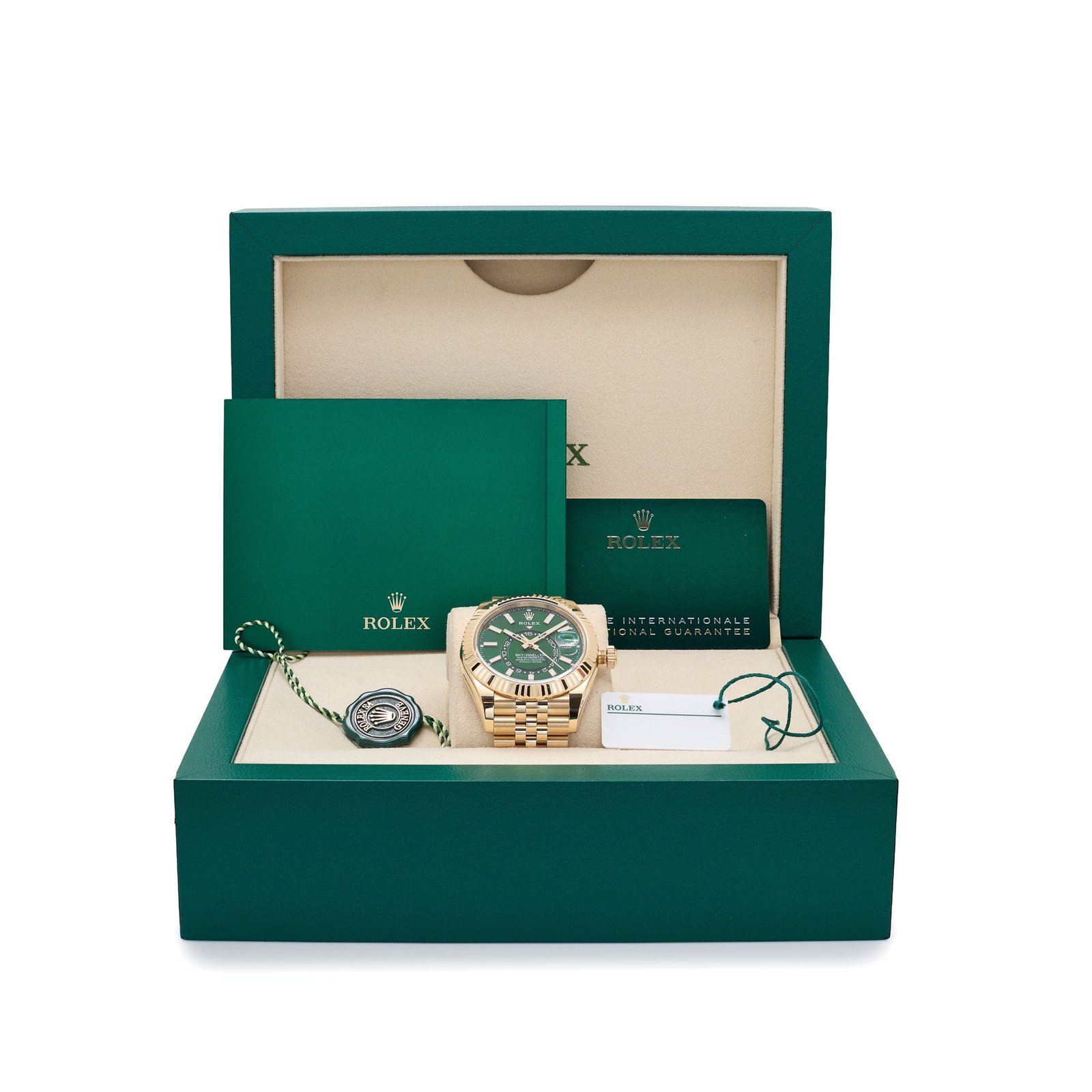 Rolex Sky-Dweller 336938 Yellow Gold Bright Green Dial Jubilee (2025) - Image 8