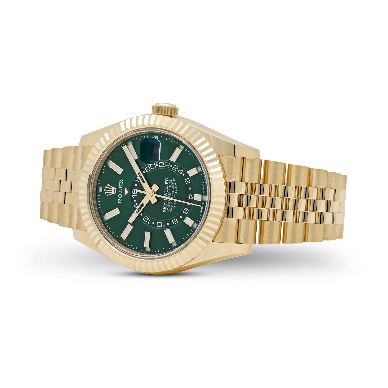Rolex Sky-Dweller 336938 Yellow Gold Bright Green Dial Jubilee (2025) - Image 3