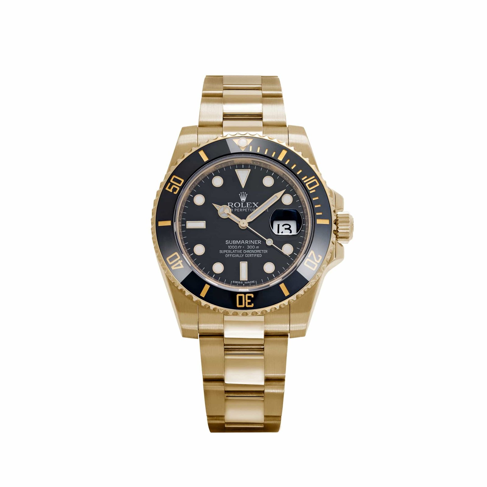 Rolex Submariner Date 116618LN Yellow Gold Black Dial (2020)