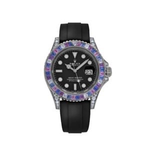 Rolex Yacht-Master 40 126679SABR 'Cotton Candy' White Gold Diamond Sapphires Bezel Black Dial (2023)